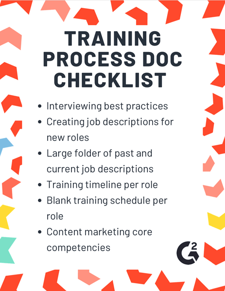 content marketing training process doc checklist